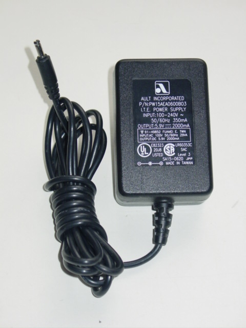 NEW Ault Incorporated PW15AEA0600B03 AC Adapter 5.9V 2000mA 2A